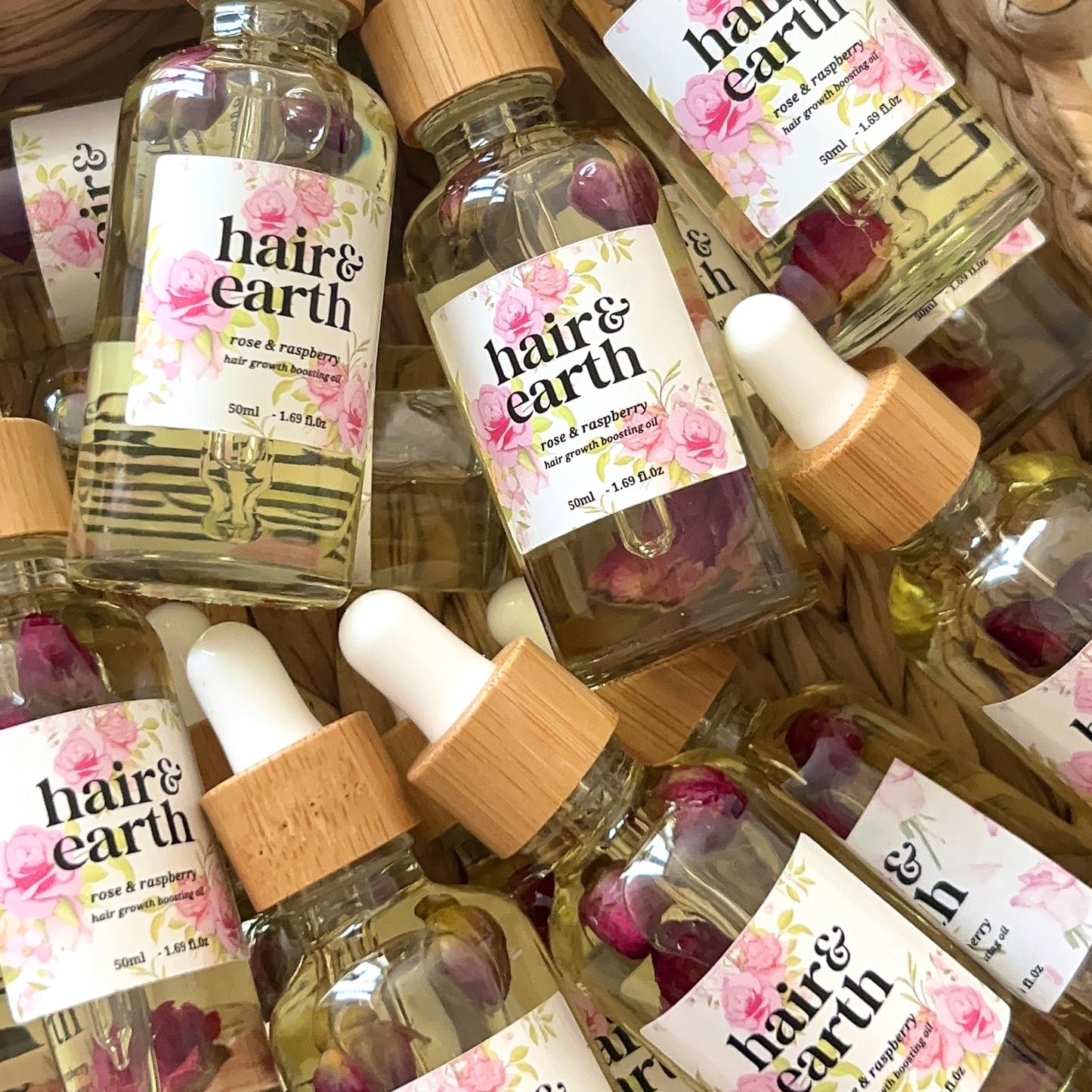 Hair & Earth Rose & Raspberry Hair Growth Oil 50ml