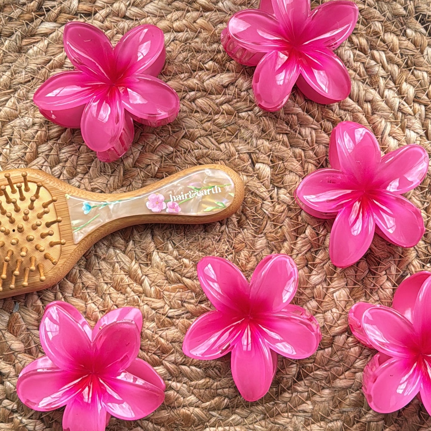 Fuschia Pink Bloom Claw Clip