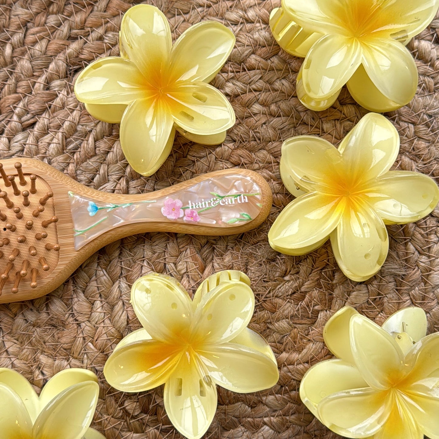 Baby Yellow Bloom Claw Clip