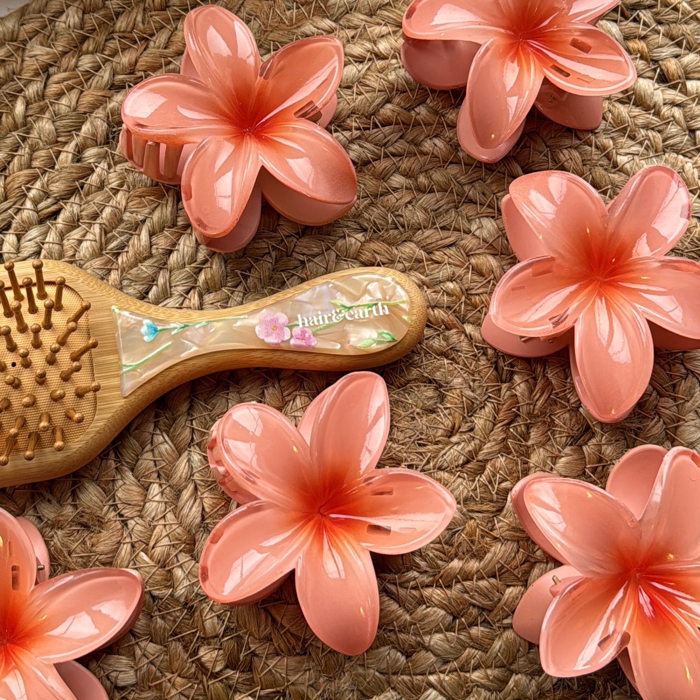 Rosy Bloom Claw Clip