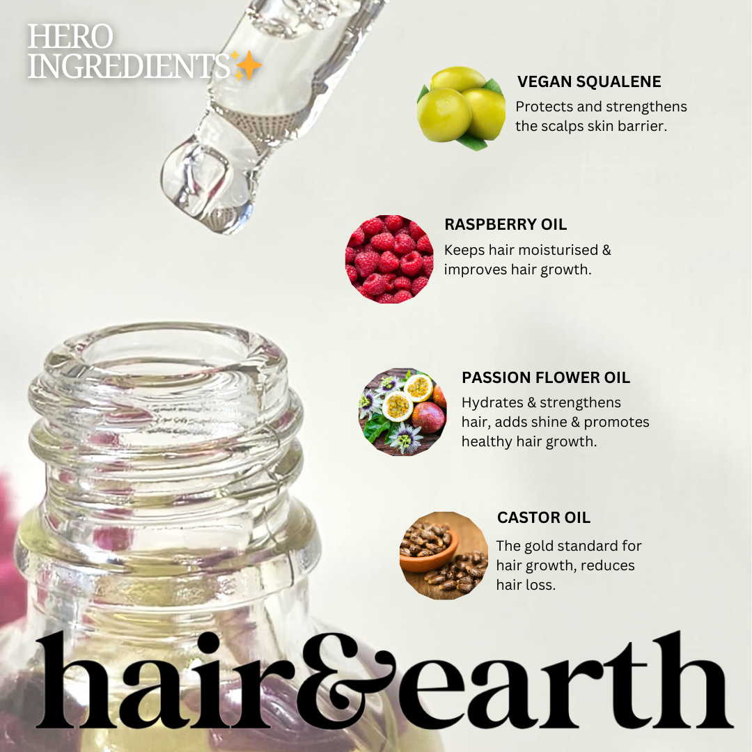 Hair & Earth Rose & Raspberry Hair Growth Oil 50ml