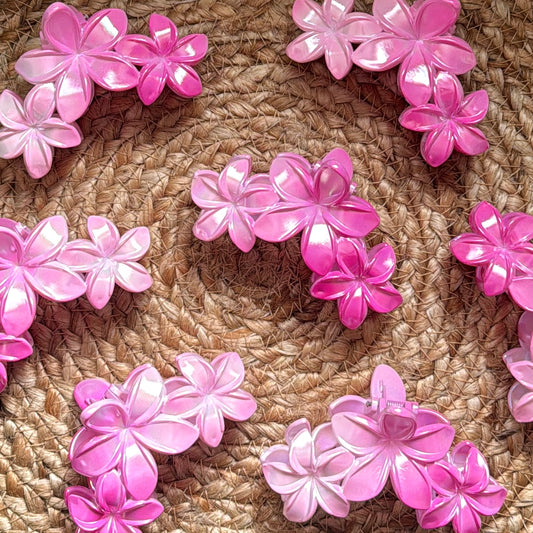 Doll Pink Blossom Claw Clip