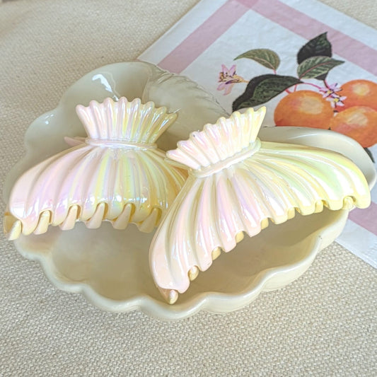 Connie Claw Clip - Pink/Yellow