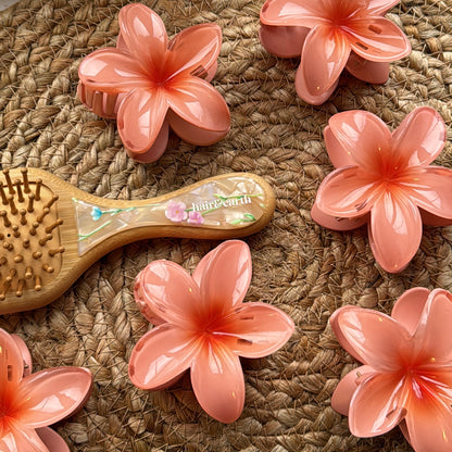 Rosy Bloom Claw Clip