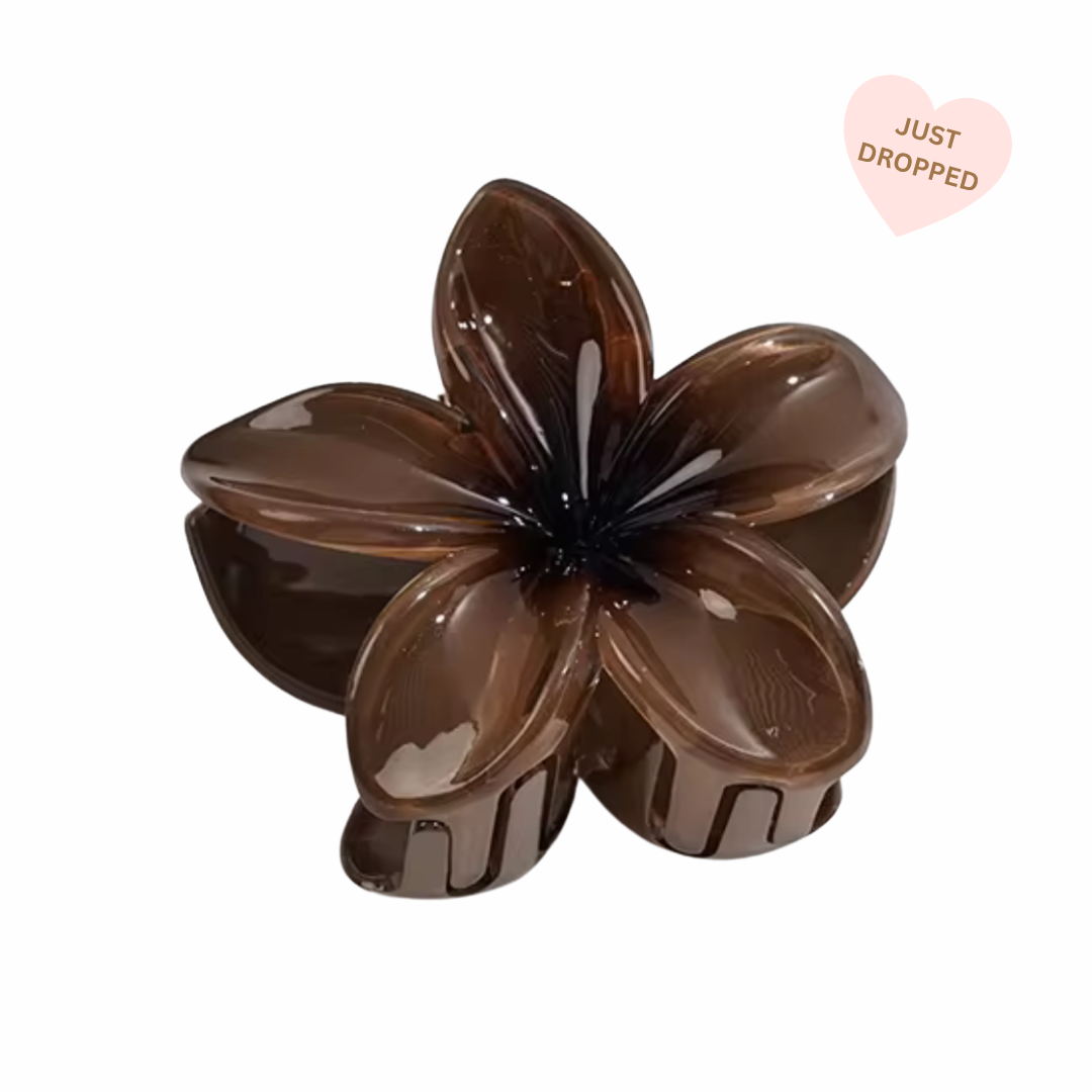 Coffee Bloom Claw Clip